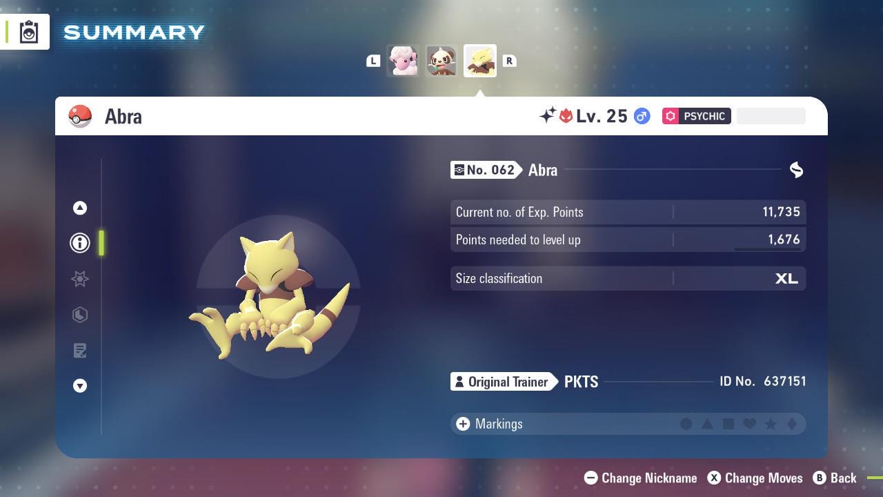 Pokemon Legends Z-A SHINY ALPHA 6IV Abra / Competitive Set Battle Ready EV Trained / Shiny Pokemon / Customizable / Fast Trade /