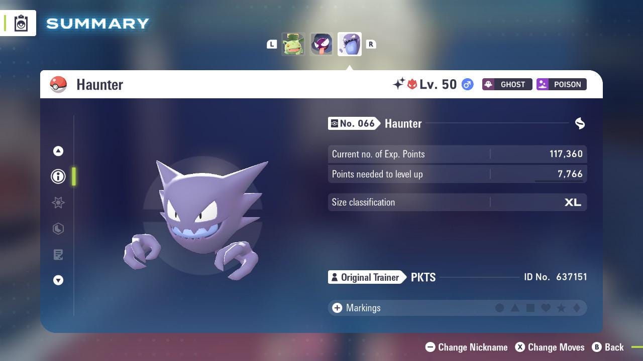 Pokemon Legends Z-A SHINY ALPHA 6IV Haunter / Competitive Set Battle Ready EV Trained / Shiny Pokemon / Customizable / Fast Trade /
