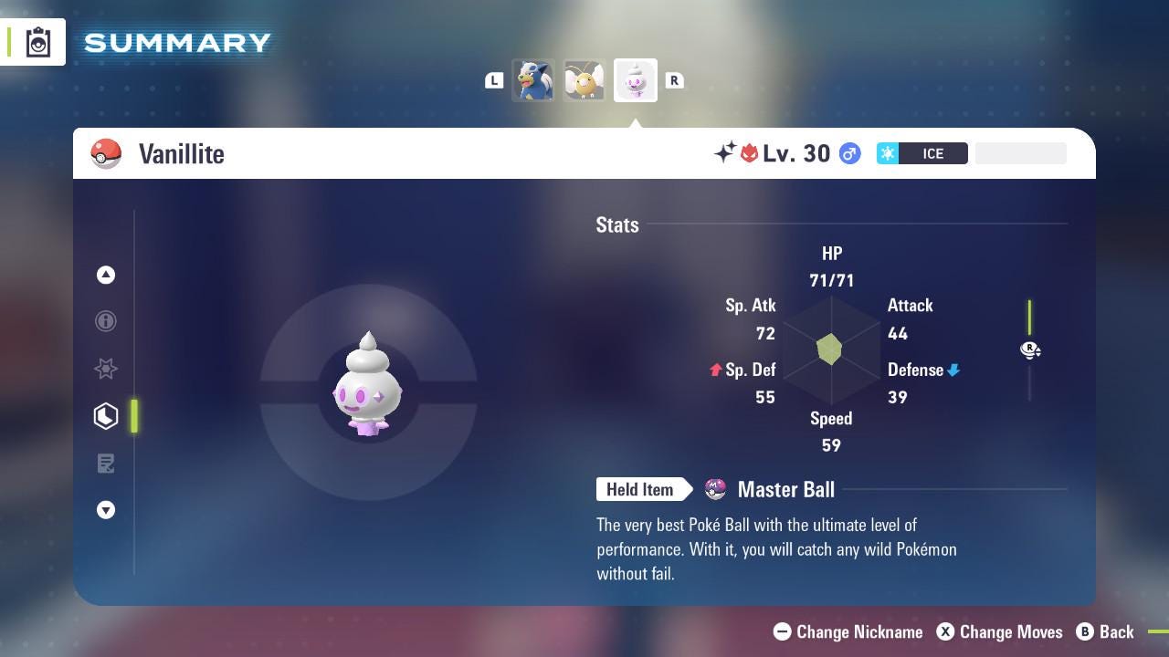 Pokemon Legends Z-A SHINY ALPHA 6IV Vanillite / Competitive Set Battle Ready EV Trained / Shiny Pokemon / Customizable / Fast Trade /