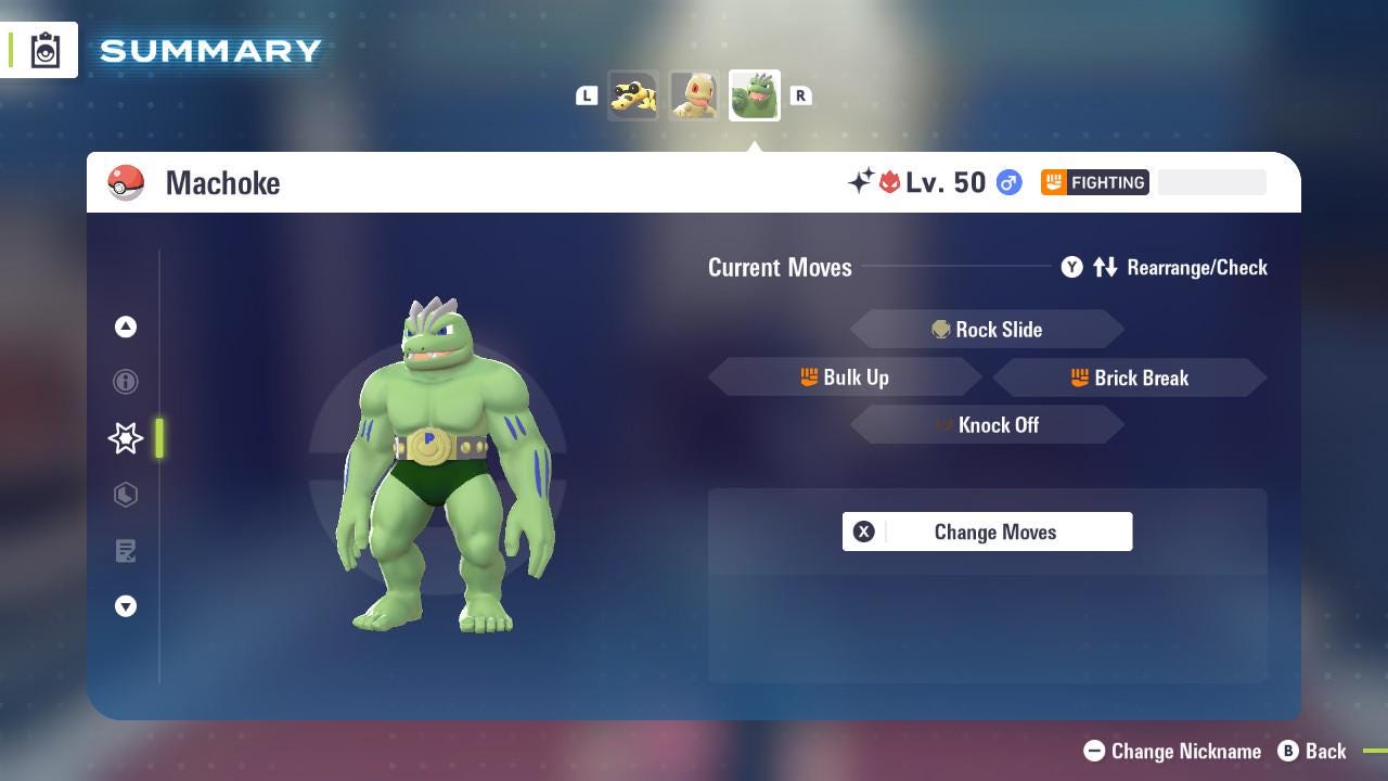 Pokemon Legends Z-A SHINY ALPHA 6IV Machoke / Competitive Set Battle Ready EV Trained / Shiny Pokemon / Customizable / Fast Trade /