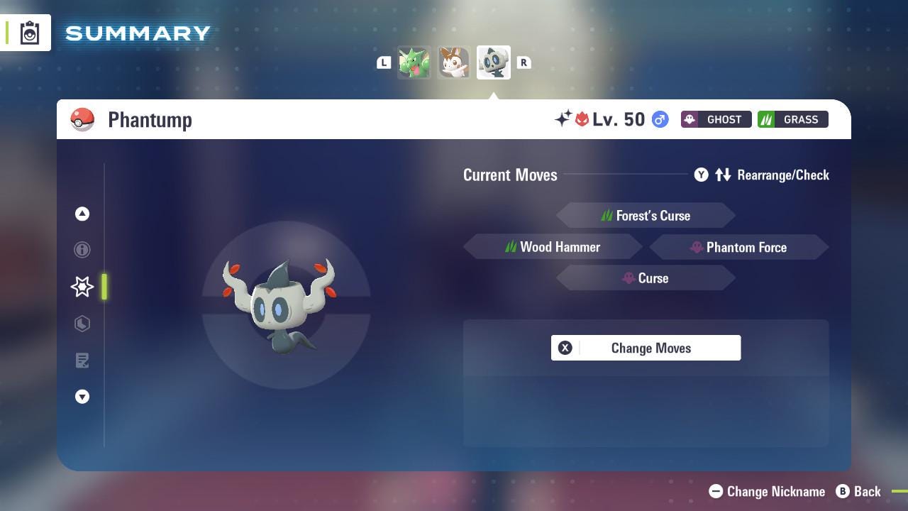 Pokemon Legends Z-A SHINY ALPHA 6IV Phantump / Competitive Set Battle Ready EV Trained / Shiny Pokemon / Customizable / Fast Trade /