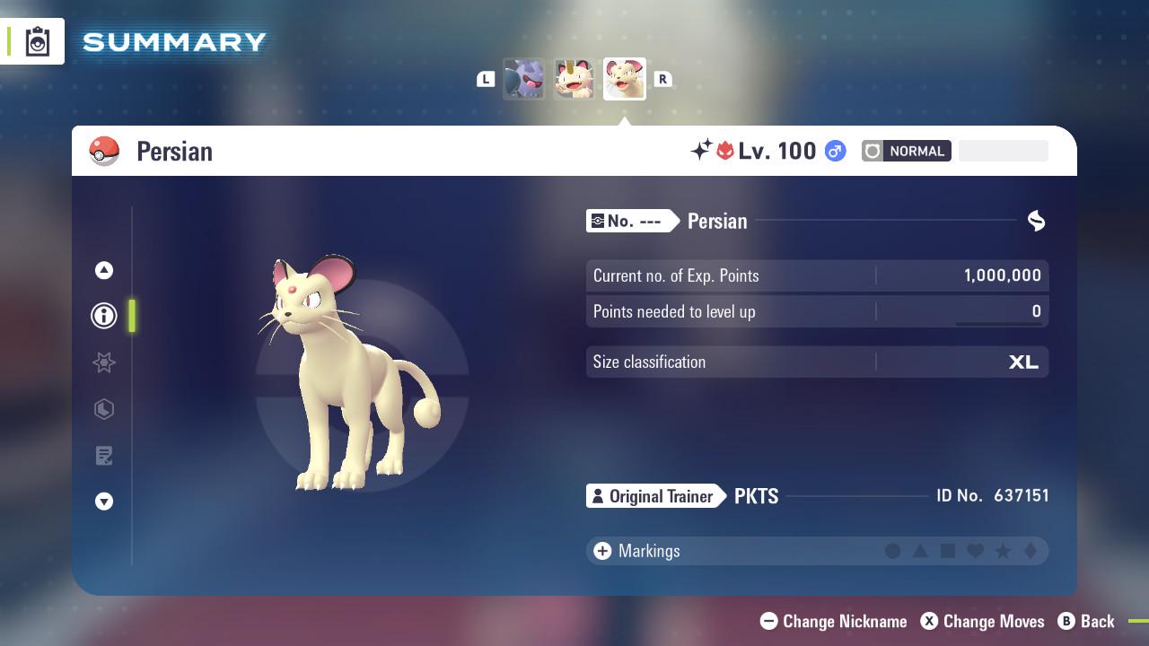 Shiny Alpha Persian Pokemon Legends Za Mega Dimension DLC 6IV Competitive Battle - Pokémon Legends: Z-A digital Pokémon trade