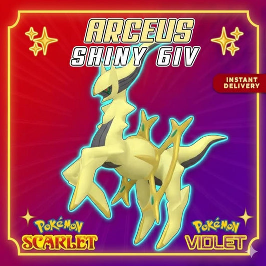 Event SHINY 6IV ARCEUS Pokémon Scarlet and Violet 6IV Pokemon Mythical Pokemon - Pokémon Scarlet & Violet digital Pokémon