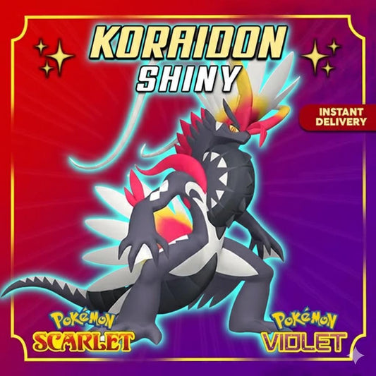Shiny 6IV KORAIDON GameStop Exclusive Paldea 250926 Event 2025 EV Trained | Scarlet & Violet Pokémon | Battle Ready | Free Bonus Shiny |