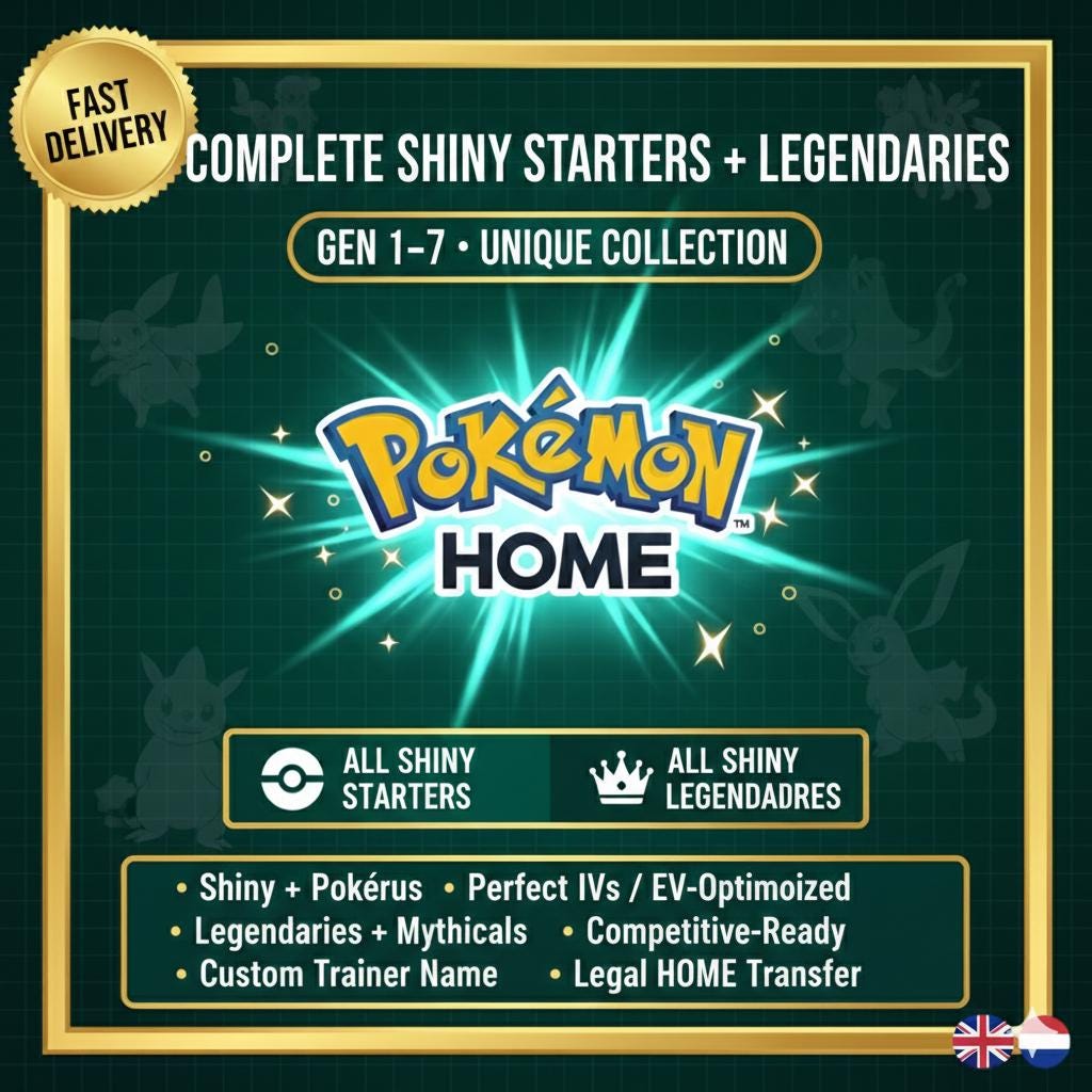 Pokemon HOME 6IV Shiny STARTERS And LEGENDARIES / Pokemon Scarlet Violet / Pokemon Sword Shield / Pokemon BdSp / Pokemon Legends Arceus - Instant Delivery Trade