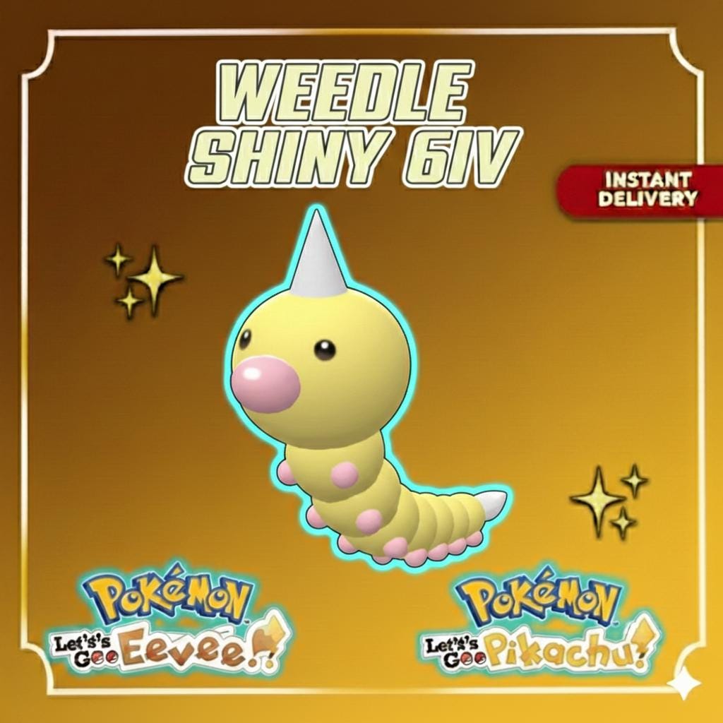 Weedle | Pokémon Let’s Go Pikachu and Let’s Go Eevee | Shiny 6IV | Competitive - Instant Delivery Trade