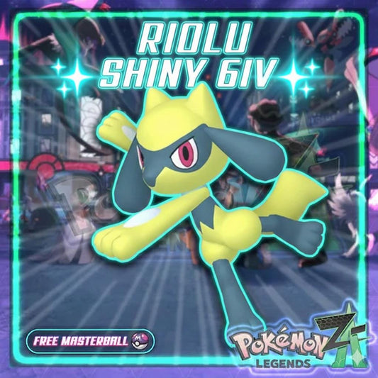 Pokemon Legends Z-A SHINY 6IV RIOLU / Competitive Set Battle Ready EV Trained / Shiny Pokemon / Customizable / Fast Trade /