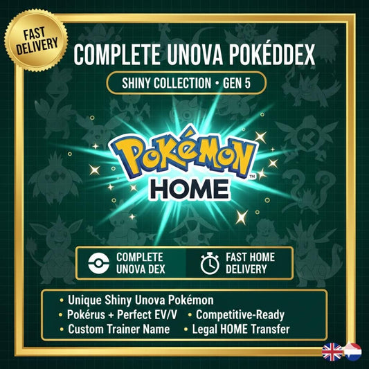 Pokemon HOME 6IV Shiny UNOVA POKEDEX / Pokemon Scarlet Violet / Pokemon Sword Shield, Pokemon Lets Go, Pokemon BdSp, Pokemon Legends Arceus - Instant Delivery Trade