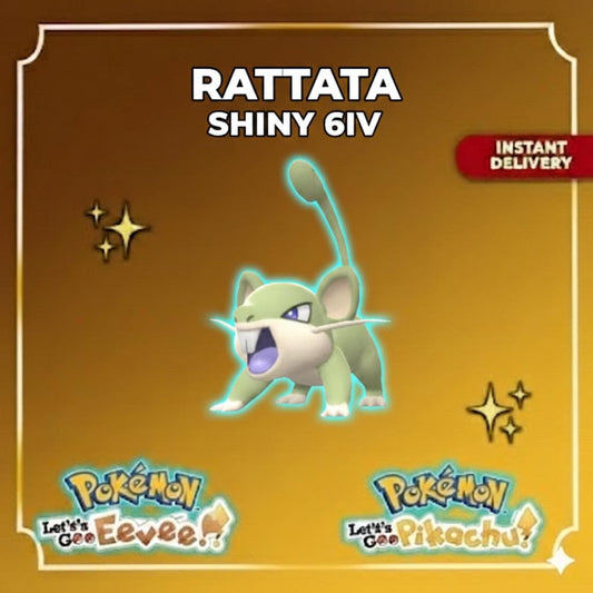 Rattata | Pokémon Let’s Go Pikachu and Let’s Go Eevee | Shiny 6IV | Competitive - Instant Delivery Trade