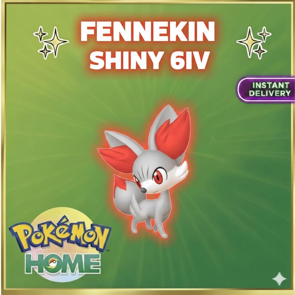 Pokemon HOME Shiny 6IV Fennekin Custom Ot Event Sv Trade FAST DELIVERY Ready