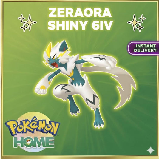 Pokemon HOME Shiny Zeraora Mythical Event Lumiose City KALOS Region Plasma Fists Master Battle Ready 6IV Custom Ot Fast Delivery ZA Prep