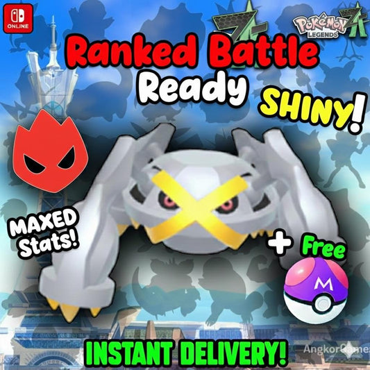 Pokemon Legends Z-A SHINY ALPHA 6IV Metagross / Competitive Set Battle Ready EV Trained / Shiny Pokemon / Customizable / Fast Trade /