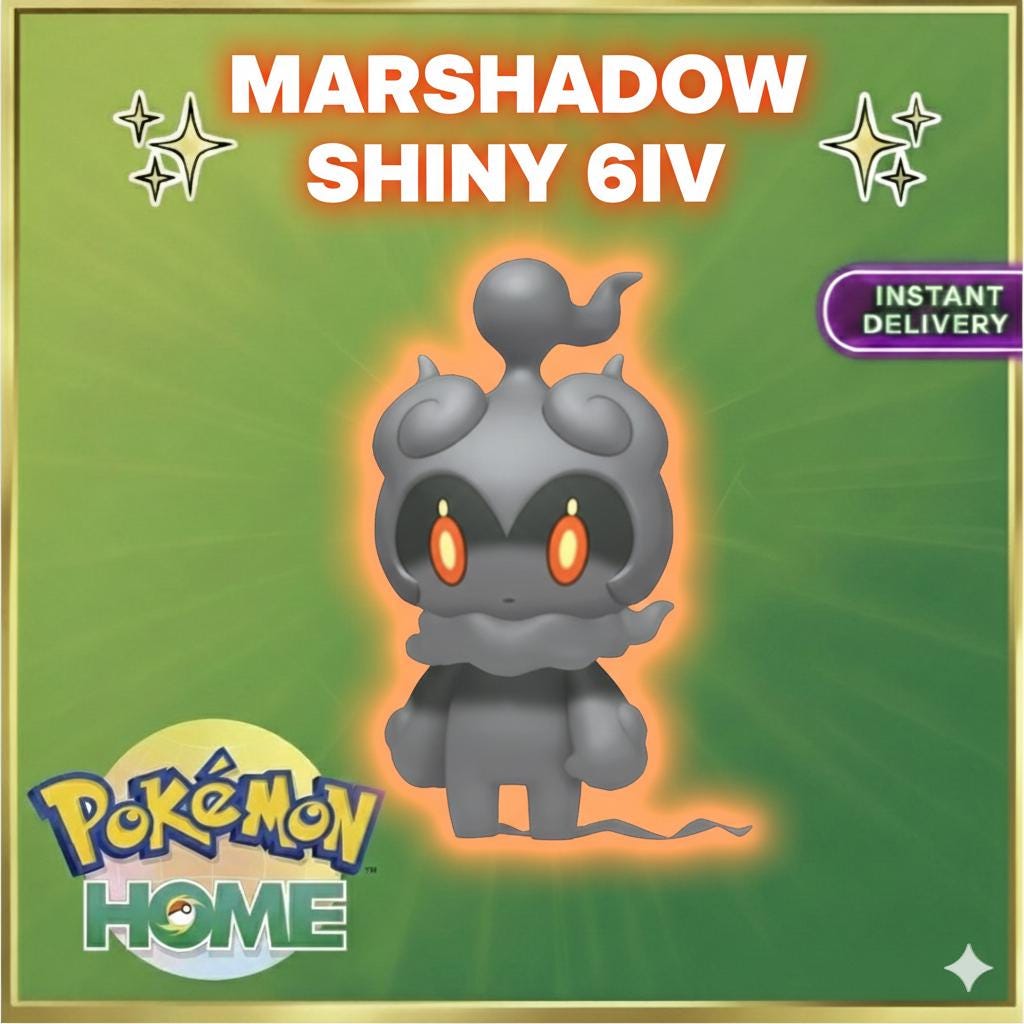 Pokemon HOME Shiny 6iv Marshadow Battle Ready Custom Ot Event Sv Trade FAST DELIVERY Ready
