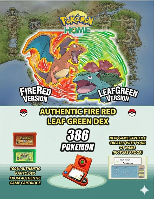 Pokedex | Pokémon FireRed / LeafGreen | Shiny / 6IV | Authentic Pokedex | Transfer to Pokémon HOME