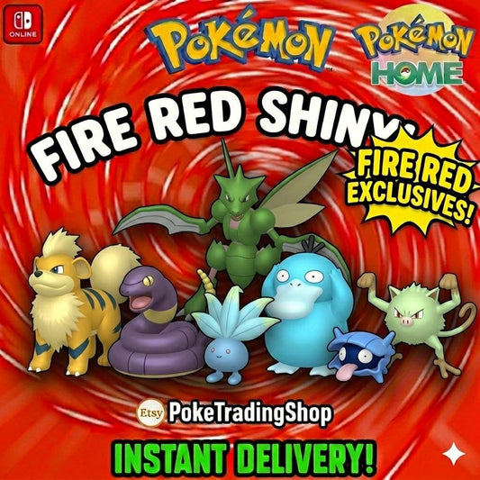 FireRed Exclusives | Pokémon FireRed / LeafGreen | Shiny / 6IV | Authentic Pokedex | Transfer to Pokémon HOME