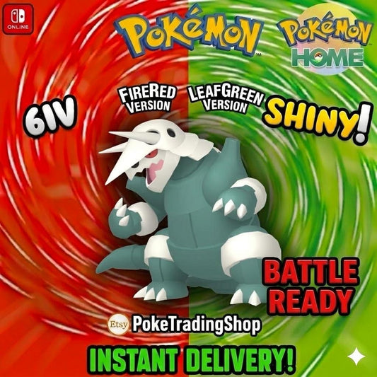 SHINY AGGRON Pokémon FireRed LeafGreen Authentic 6IV Collection Pokémon HOME Transfer Switch 2 30th Anniversary Custom Pokedex - Instant Delivery Trade