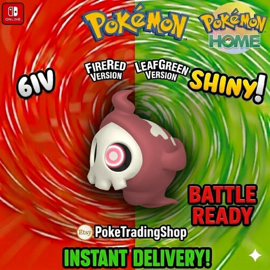 SHINY DUSKULL Pokémon FireRed LeafGreen Authentic 6IV Collection Pokémon HOME Transfer Switch 2 30th Anniversary Custom Pokedex - Instant Delivery Trade