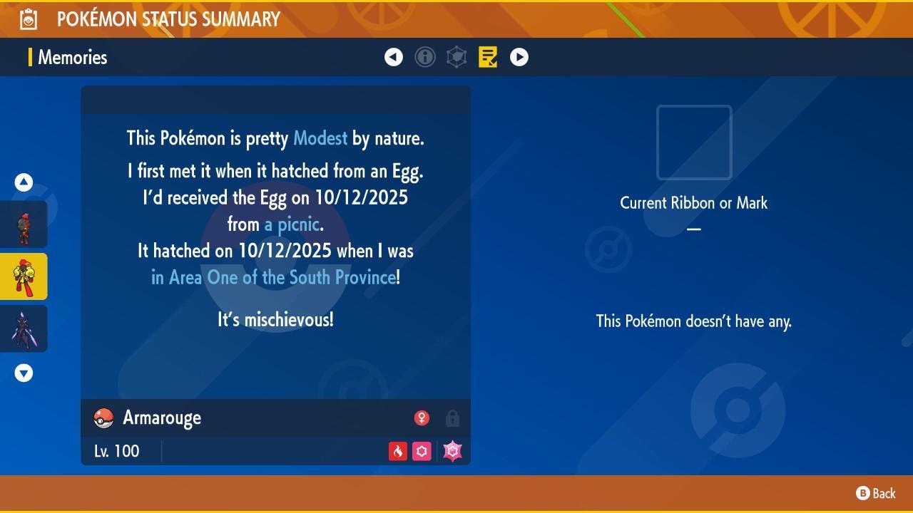 Shiny ARMAROUGE Pokémon Scarlet Violet 6IV Competitive Battle Ready - Pokémon Scarlet & Violet digital Pokémon trade image 4