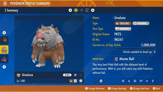 Blood Moon 6IV URSALUNA Pokémon Scarlet Violet 6IV Competitive Battle Ready - Pokémon Scarlet & Violet digital Pokémon trade