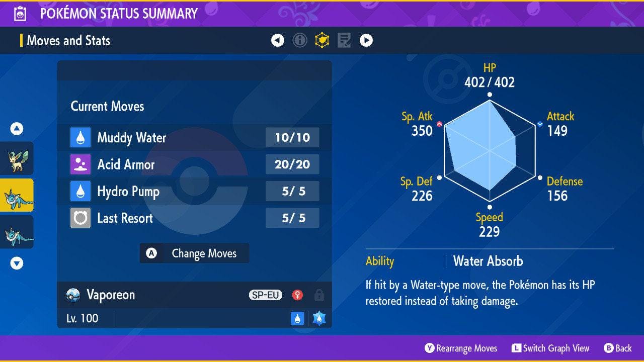 Shiny VAPOREON Pokémon Scarlet Violet 6IV Competitive Battle Ready - Pokémon Scarlet & Violet digital Pokémon trade image 3