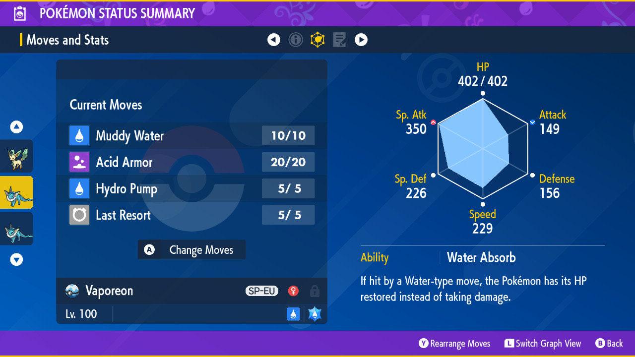 Shiny VAPOREON Pokémon Scarlet Violet 6IV Competitive Battle Ready – image 3