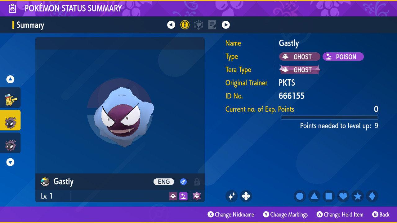 Shiny GASTLY Pokémon Scarlet Violet 6IV Competitive Battle Ready - Pokémon Scarlet & Violet digital Pokémon trade image 2
