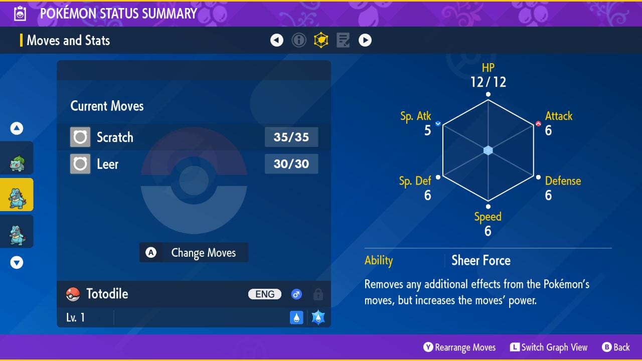 Shiny TOTODILE Pokémon Scarlet and Violet 6IV Competitive Battle Ready - Pokémon Scarlet & Violet digital Pokémon trade image