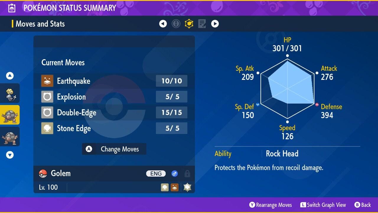 Shiny GOLEM Pokémon Scarlet Violet 6IV Competitive Battle Ready - Pokémon Scarlet & Violet digital Pokémon trade image 3