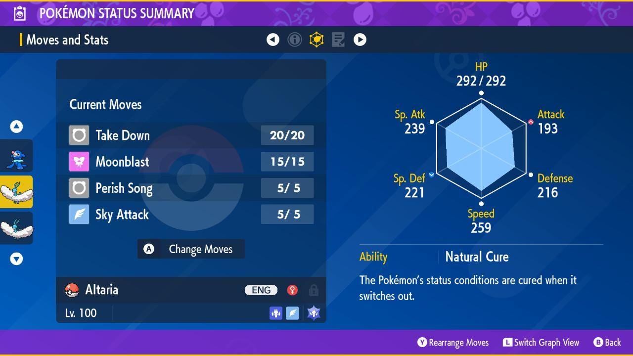 Shiny ALTARIA Pokémon Scarlet Violet 6IV Competitive Battle Ready - Pokémon Scarlet & Violet digital Pokémon trade image 2