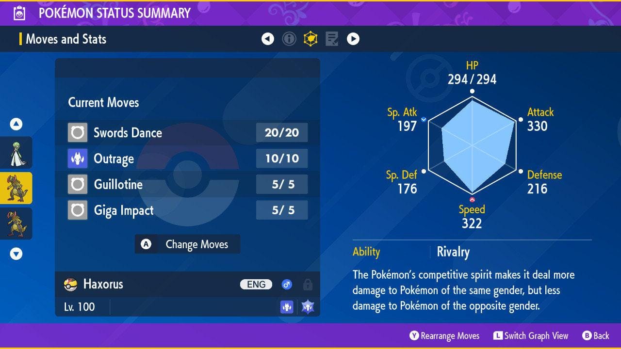 Shiny HAXORUS Pokémon Scarlet Violet 6IV Competitive Battle Ready - Pokémon Scarlet & Violet digital Pokémon trade image 2