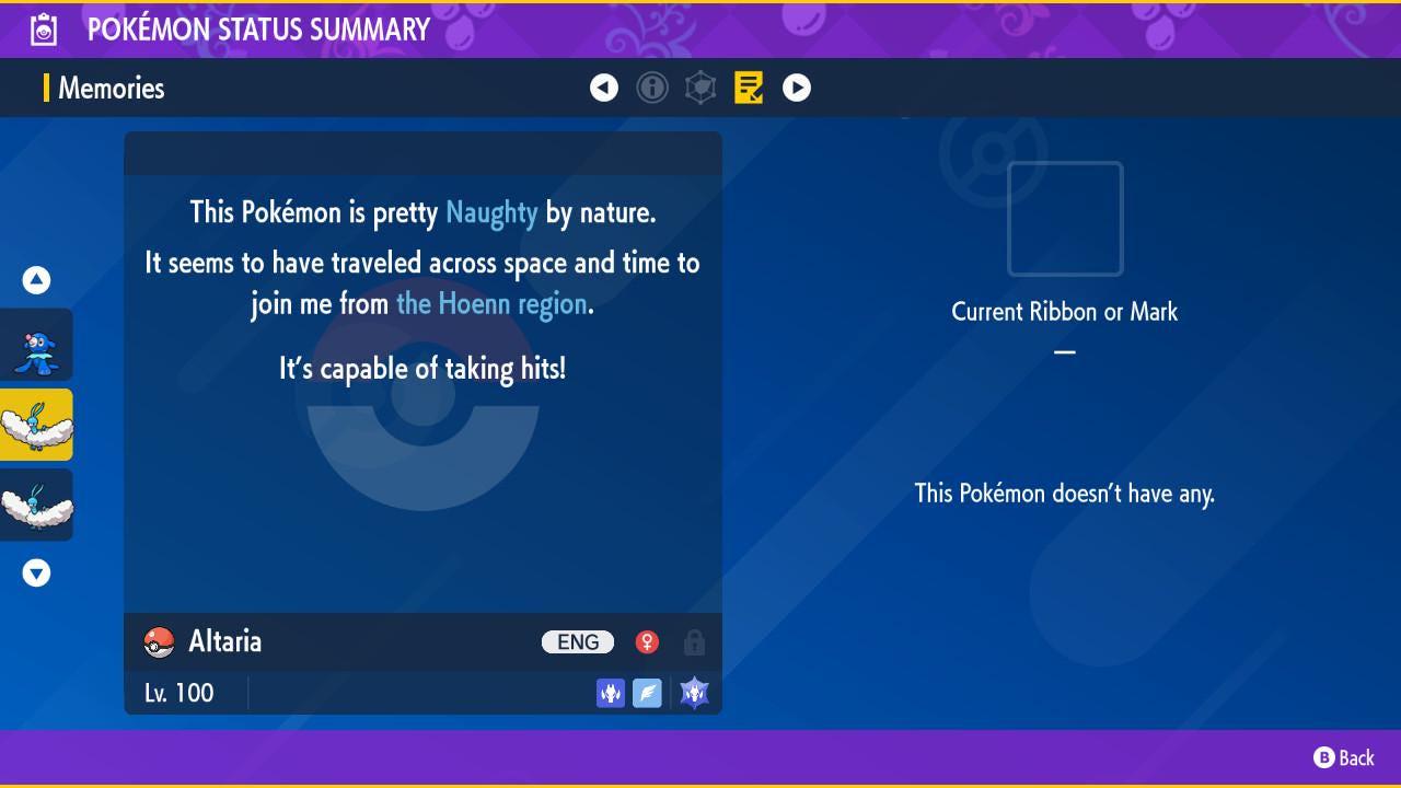 Shiny ALTARIA Pokémon Scarlet Violet 6IV Competitive Battle Ready - Pokémon Scarlet & Violet digital Pokémon trade image 3