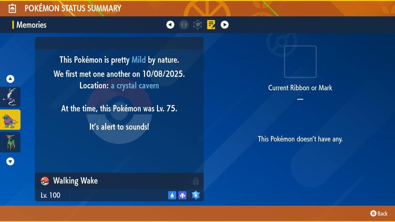 Non Shiny WALKING WAKE Ev Trained Scarlet Violet Pokémon Battle Ready Competitive - Pokémon Scarlet & Violet digital Pokémon