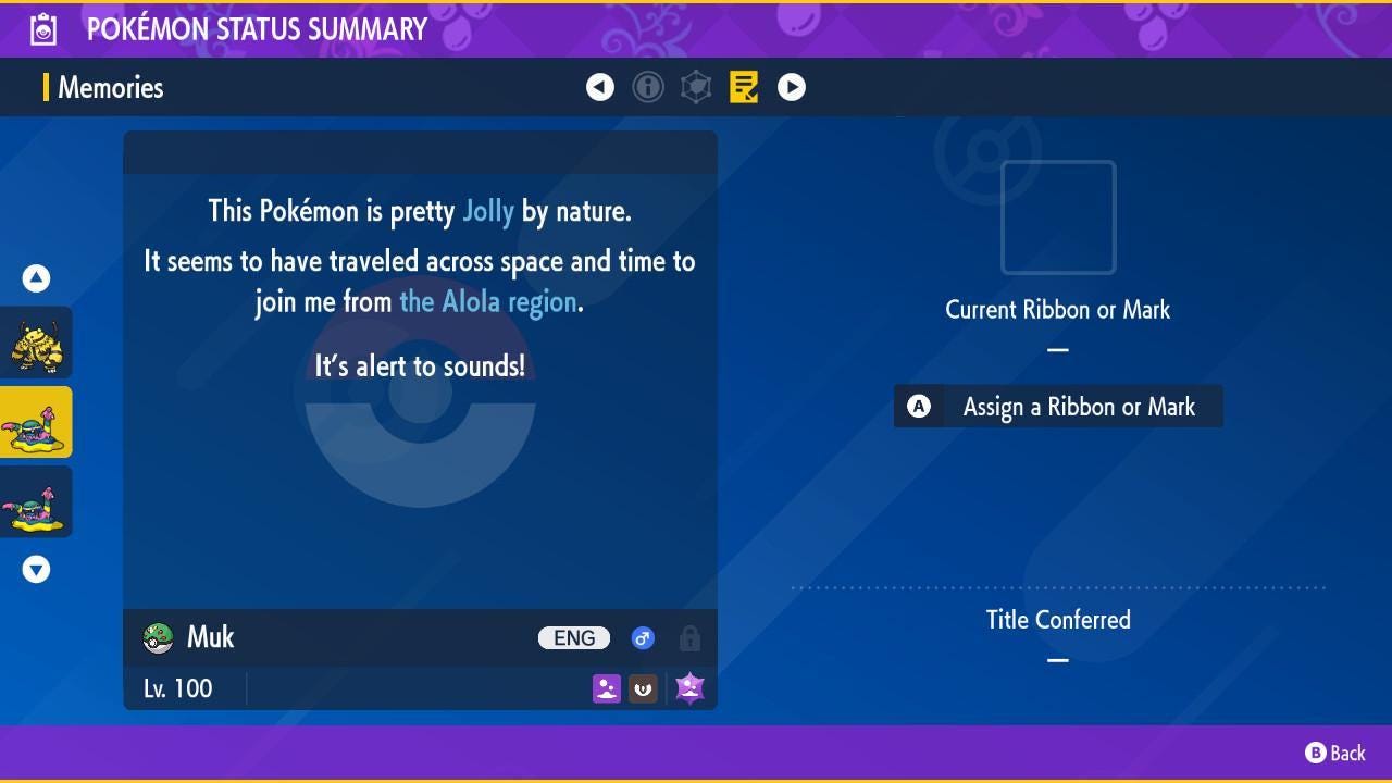 Shiny Alolan Muk Pokémon Scarlet and Violet 6IV Pokemon Legend ZA Competitive - Pokémon Scarlet & Violet digital Pokémon