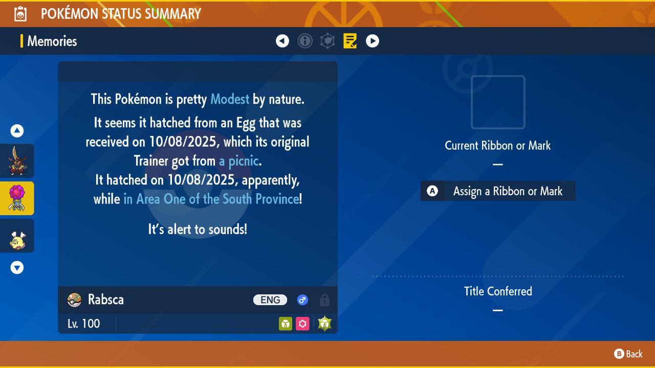 Shiny RABSCA Pokémon Scarlet Violet 6IV Competitive Battle Ready - Pokémon Scarlet & Violet digital Pokémon trade image 3