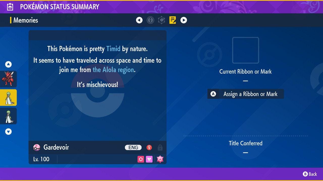 Shiny GARDEVOIR Pokémon Scarlet Violet 6IV Competitive Battle Ready - Pokémon Scarlet & Violet digital Pokémon trade image 3