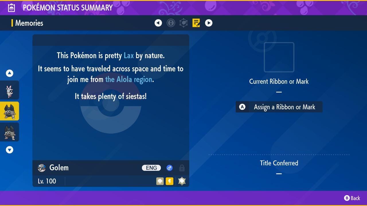 Shiny Alolan Golem Pokémon Scarlet and Violet 6IV Pokemon Legend ZA Competitive - Pokémon Scarlet & Violet digital Pokémon