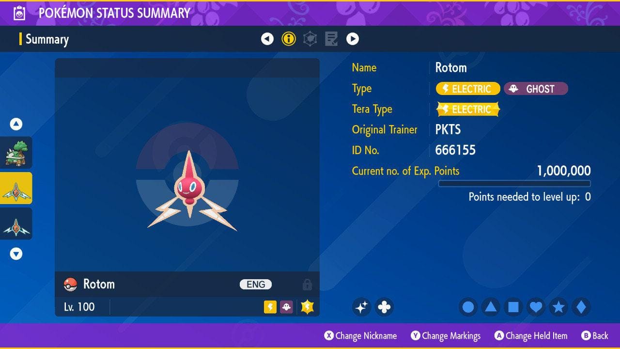 Shiny ROTOM Pokémon Scarlet Violet 6IV Competitive Battle Ready - Pokémon Scarlet & Violet digital Pokémon trade by