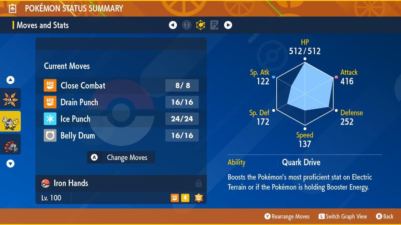 SHINY 6iv IRON HANDS Pokémon Scarlet and Violet 6IV Competitive Battle Ready - Pokémon Scarlet & Violet digital Pokémon trade