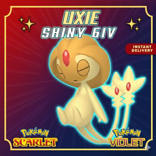 Shiny UXIE Pokémon Scarlet Violet 6IV Competitive Battle Ready - Pokémon Scarlet & Violet digital Pokémon trade by