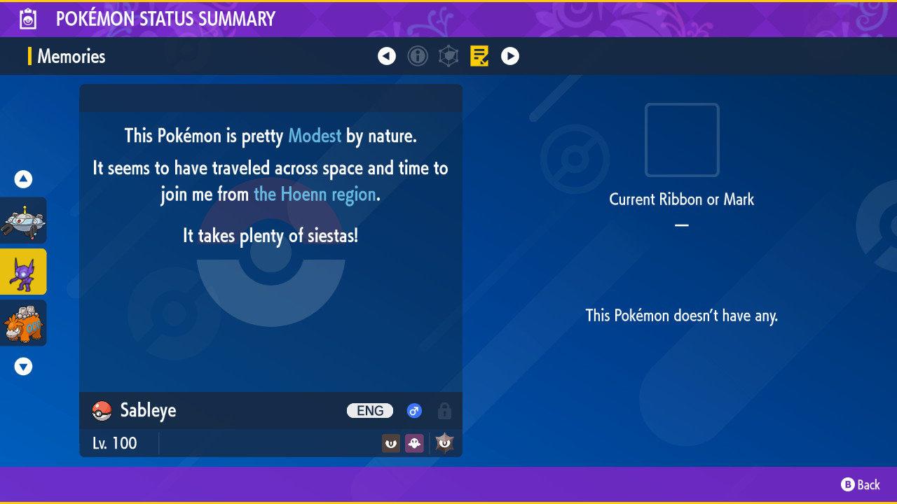 Shiny SABLEYE Pokémon Scarlet Violet 6IV Competitive Battle Ready - Pokémon Scarlet & Violet digital Pokémon trade image 3