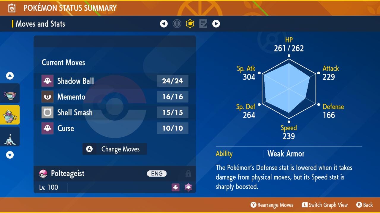 Shiny POLTEAGEIST Pokémon Scarlet Violet 6IV Competitive Battle Ready - Pokémon Scarlet & Violet digital Pokémon trade image