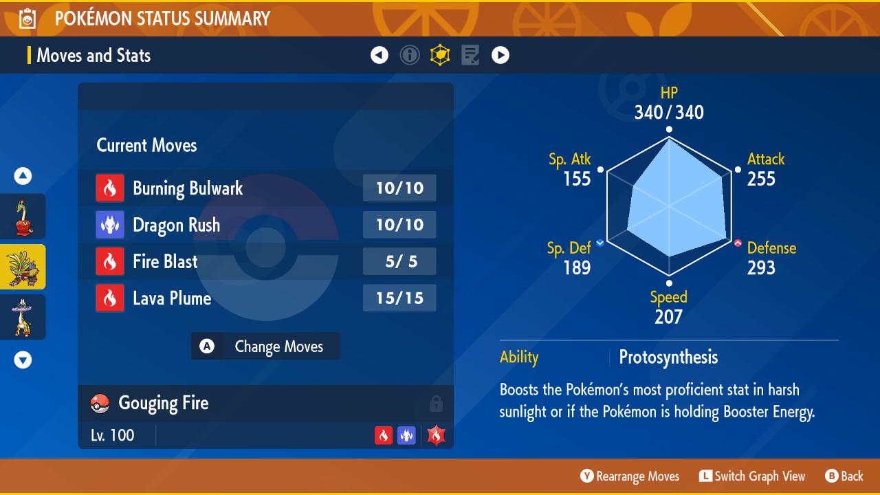 Non Shiny GOUGING FIRE Ev Trained Scarlet Violet Pokémon Battle Ready Competitive - Pokémon Scarlet & Violet digital Pokémon