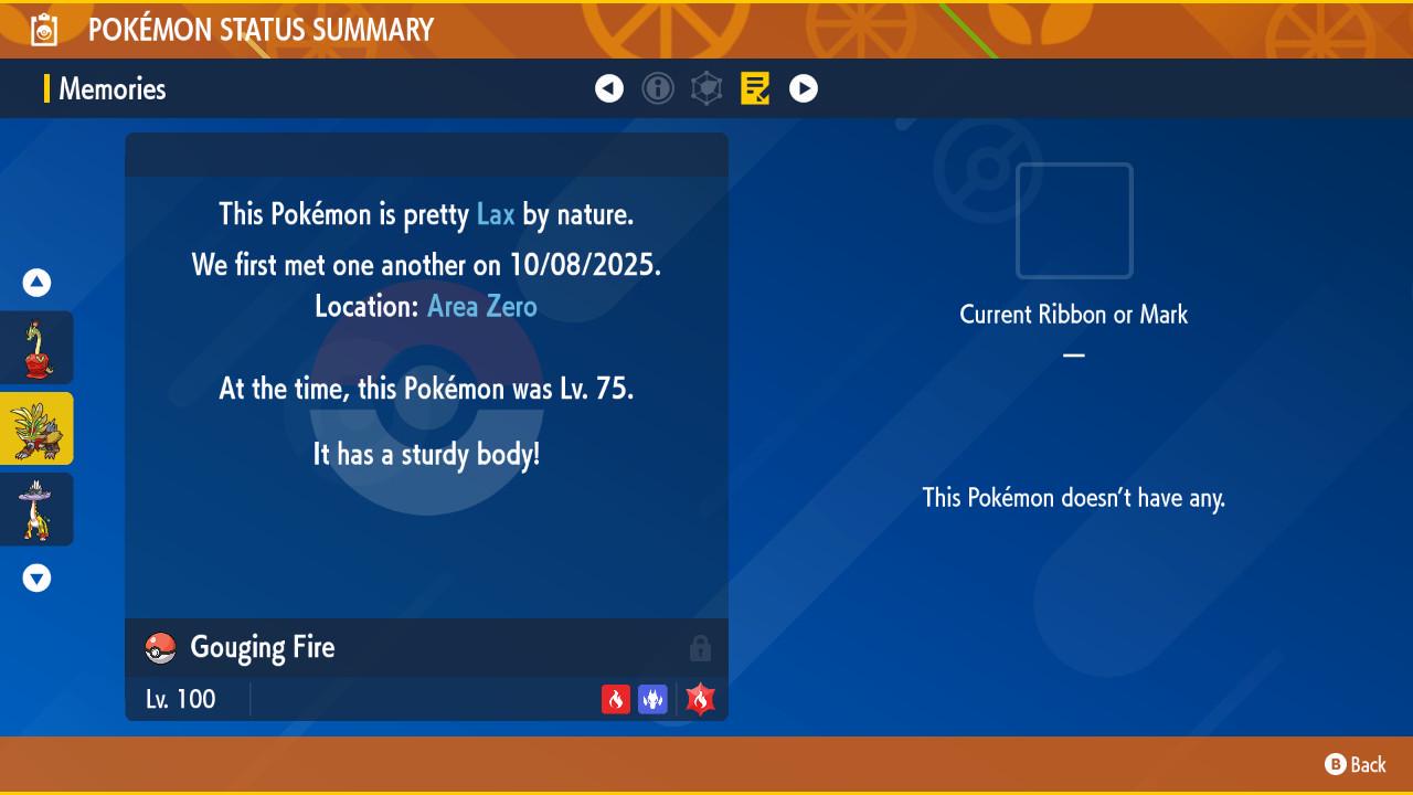 Non Shiny GOUGING FIRE Ev Trained Scarlet Violet Pokémon Battle Ready Competitive - Pokémon Scarlet & Violet digital Pokémon