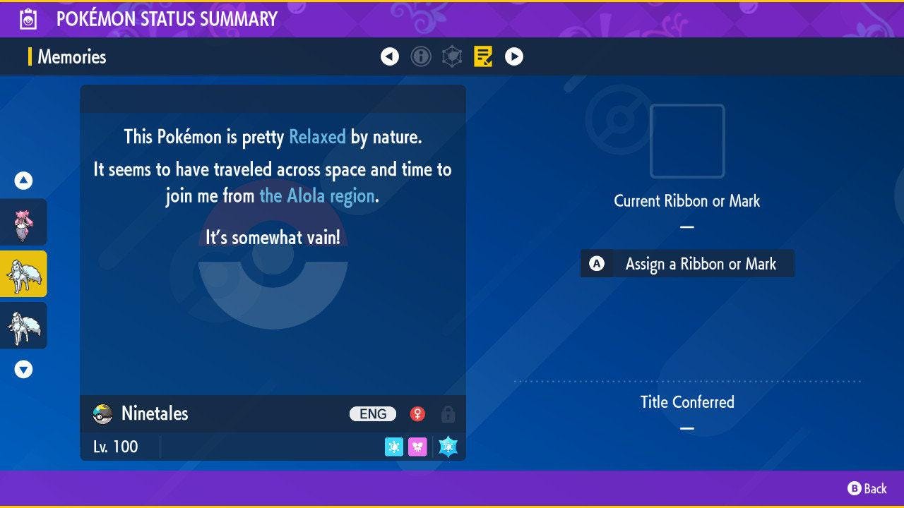 Shiny Alolan NINETALES Pokémon Scarlet Violet 6IV Pokemon Competitive Hidden - Pokémon Scarlet & Violet digital Pokémon trade