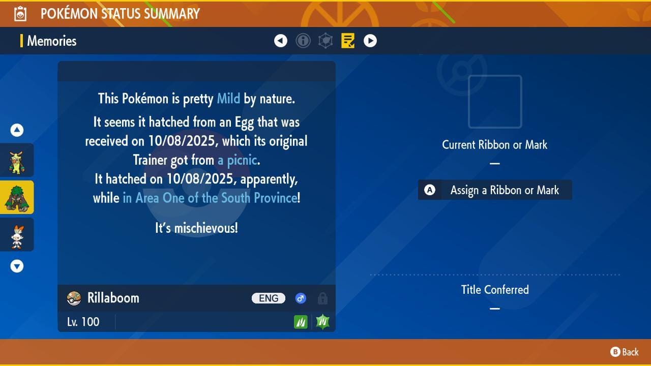 Shiny RILLABOOM Pokémon Scarlet Violet 6IV Competitive Battle Ready - Pokémon Scarlet & Violet digital Pokémon trade image 3