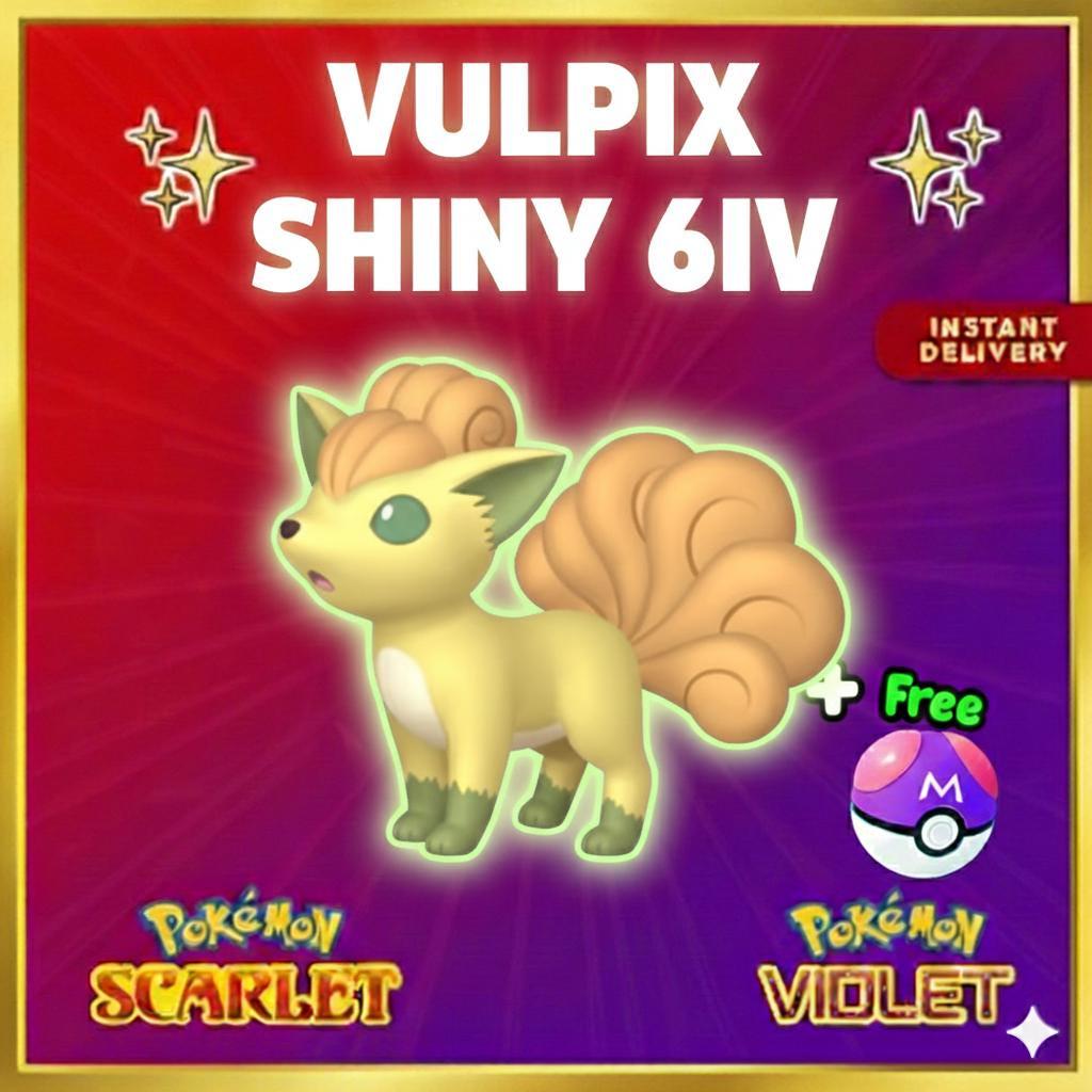 Pokemon Scarlet and Violet Shiny VULPIX 6IV Competitive Battle Ready - Pokémon Scarlet & Violet digital Pokémon trade by