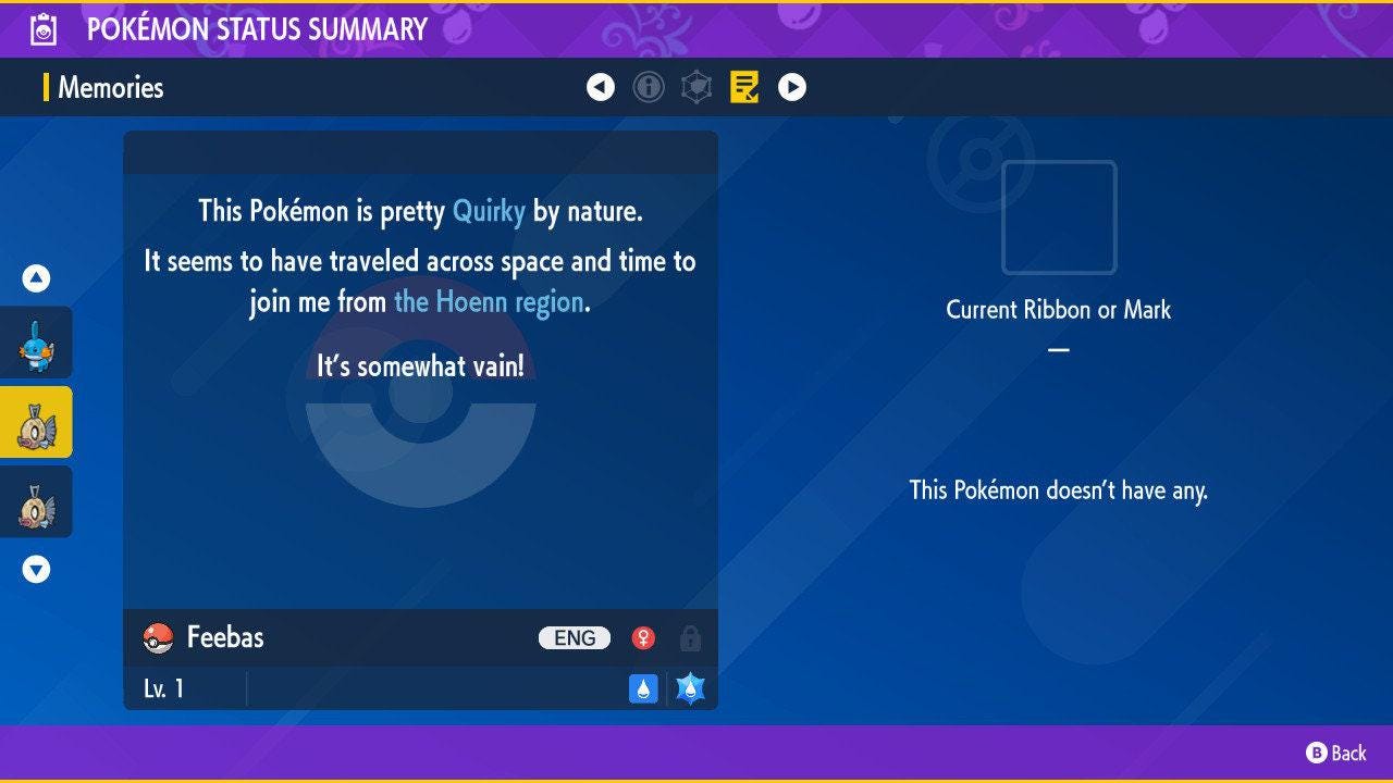Shiny FEEBAS Pokémon Scarlet Violet 6IV Competitive Battle Ready - Pokémon Scarlet & Violet digital Pokémon trade image 3