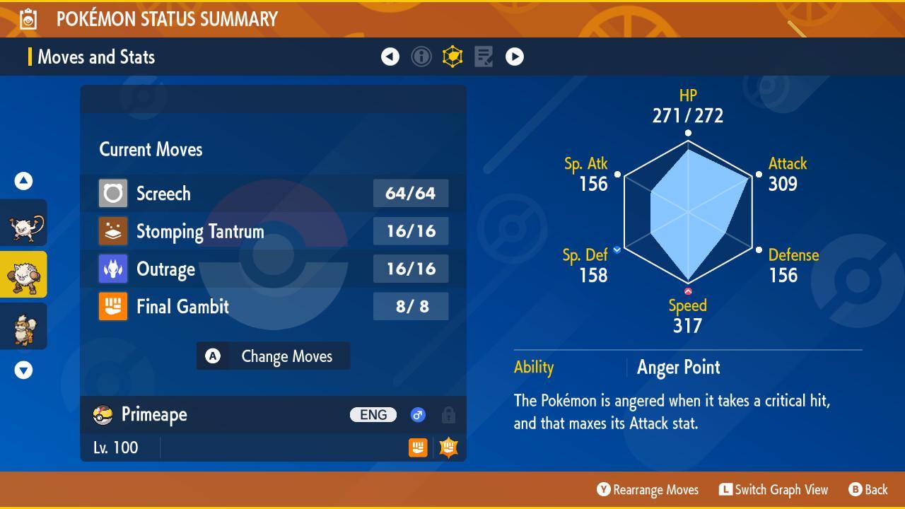 Pokemon Scarlet and Violet Shiny PRIMEAPE 6IV Competitive Battle Ready - Pokémon Scarlet & Violet digital Pokémon trade image