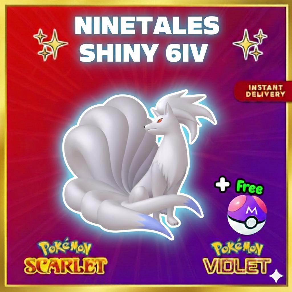 Shiny NINETALES Pokémon Scarlet and Violet Teal Mask Competitive Battle Ready + - Pokémon Scarlet & Violet digital Pokémon