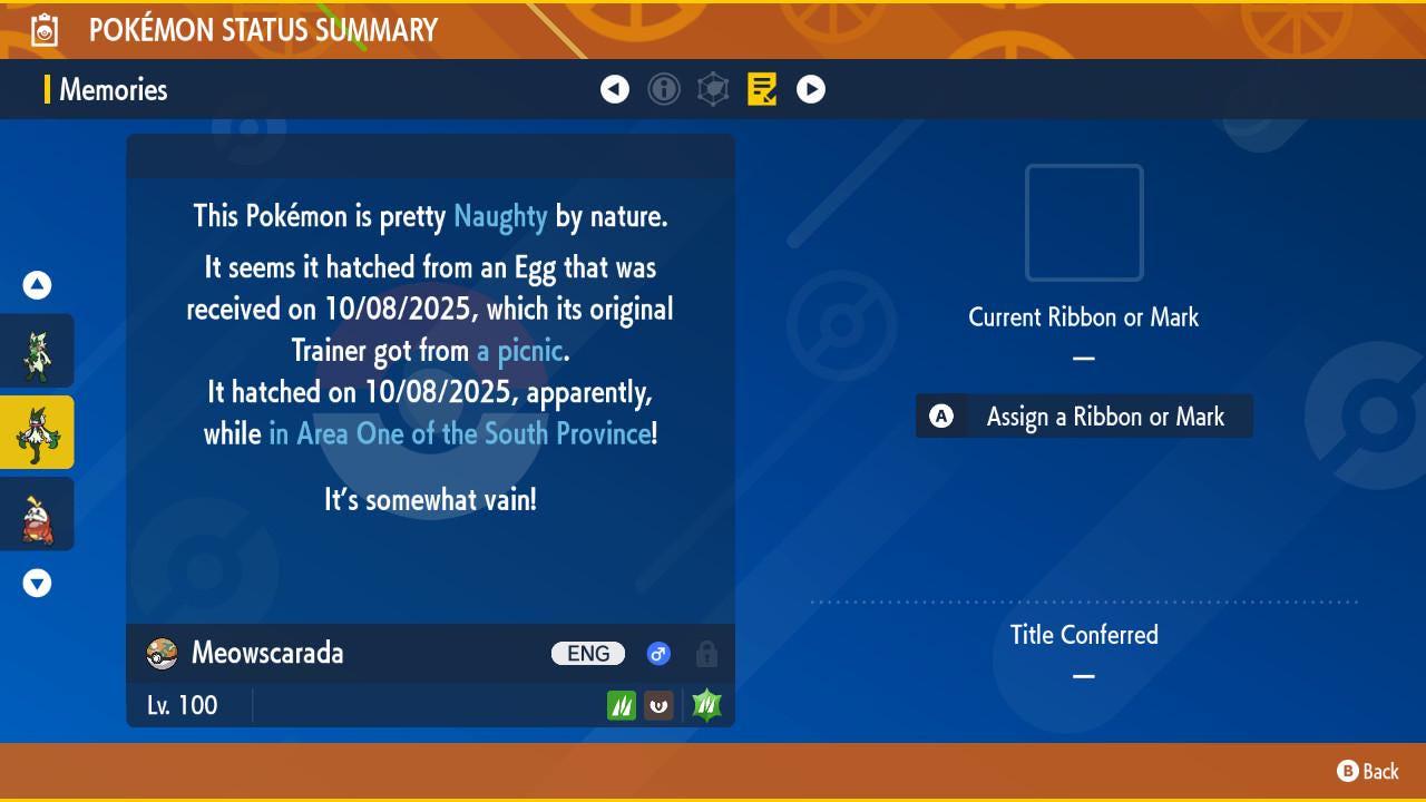 Shiny MEOWSCARADA Pokémon Scarlet Violet 6IV Competitive Battle Ready - Pokémon Scarlet & Violet digital Pokémon trade image